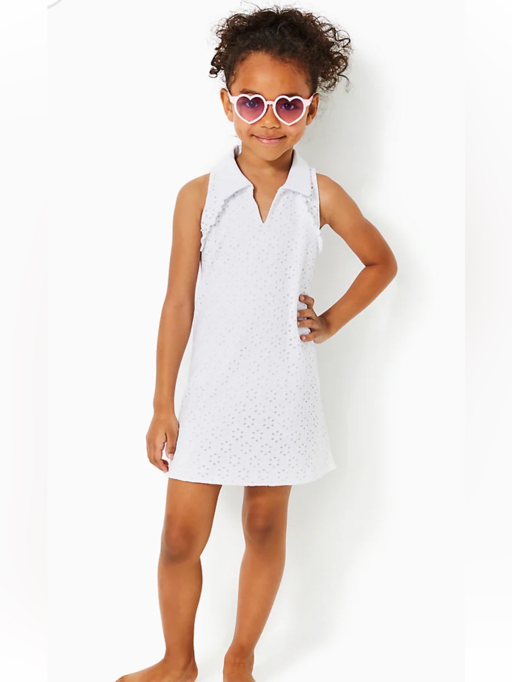 Lilly Pulitzer Mini Martina Resort White Match Point Eyelet Dress